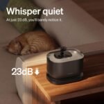 PETLIBRO Cat Water Fountain, Cordless Pet Water Fountain Battery Operated, 2.5L/84oz Dockstream Water Fountains for Cats Indoor, Cat Fountain with Stainless Steel Tray, Easy to Clean BPA-Free - Image 4