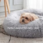 WESTERN HOME WH Calming Dog Bed & Cat Bed Washable Puppy Bed,24" Light Grey - Image 5