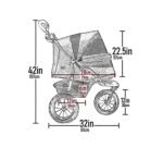Pet Gear No-Zip Jogger Pet Stroller for Cats/Dogs, Espresso - Image 2