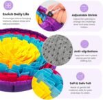 Snuffle Mat for Dogs, 19"x19" - Slow Feeder Bowl & Interactive Dog Puzzle Toy, Enrichment Sniffing Mat for Mental Stimulation, Nosework Foraging Treat Game for Small Medium Large Breed Puppy Cats - Image 3
