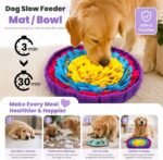 Snuffle Mat for Dogs, 19"x19" - Slow Feeder Bowl & Interactive Dog Puzzle Toy, Enrichment Sniffing Mat for Mental Stimulation, Nosework Foraging Treat Game for Small Medium Large Breed Puppy Cats - Image 4
