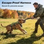 WINGOIN Escape Proof Dog Harness,No Pull for Large Dogs with Handle,Green,L - Image 3
