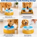 KILIN Slow Feeder Dog Licking Bowl with Rolling Ball,4 Non-Slip Pads,8fl oz - Image 6