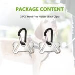 2PCS Dog Poop Bag Holder Leash Dogs Waste Bag Clip Dispenser Metal Carrier - Image 6