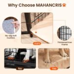 MAHANCRIS Dog Crate Furniture with Cushion, Wooden Dog Kennel with Double Doors, Heavy Duty Dog Cage for Small/Medium/Large Dogs, Indoor Dog House End Table, 31.5" L, Rustic Brown DCHR0701Z1 - Image 5