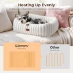 Heated Dog Bed for Small Dogs & Cats, Safety Listed, 20x19, Cream - Image 4