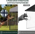 Jocisland 10x20x6.4 FT Outdoor Dog Kennel, 2 Doors, Waterproof Roof - Image 4