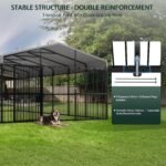 Jocisland 10x20x6.4 FT Outdoor Dog Kennel, 2 Doors, Waterproof Roof - Image 5