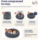 Calming Donut Dog Bed for Small Dogs, Round Dog Bed for Medium & Large Dogs - Image 6