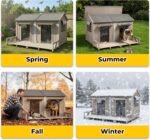 Extra Large Outdoor Dog House with Balcony, Weatherproof House for 2 Dogs - Image 5