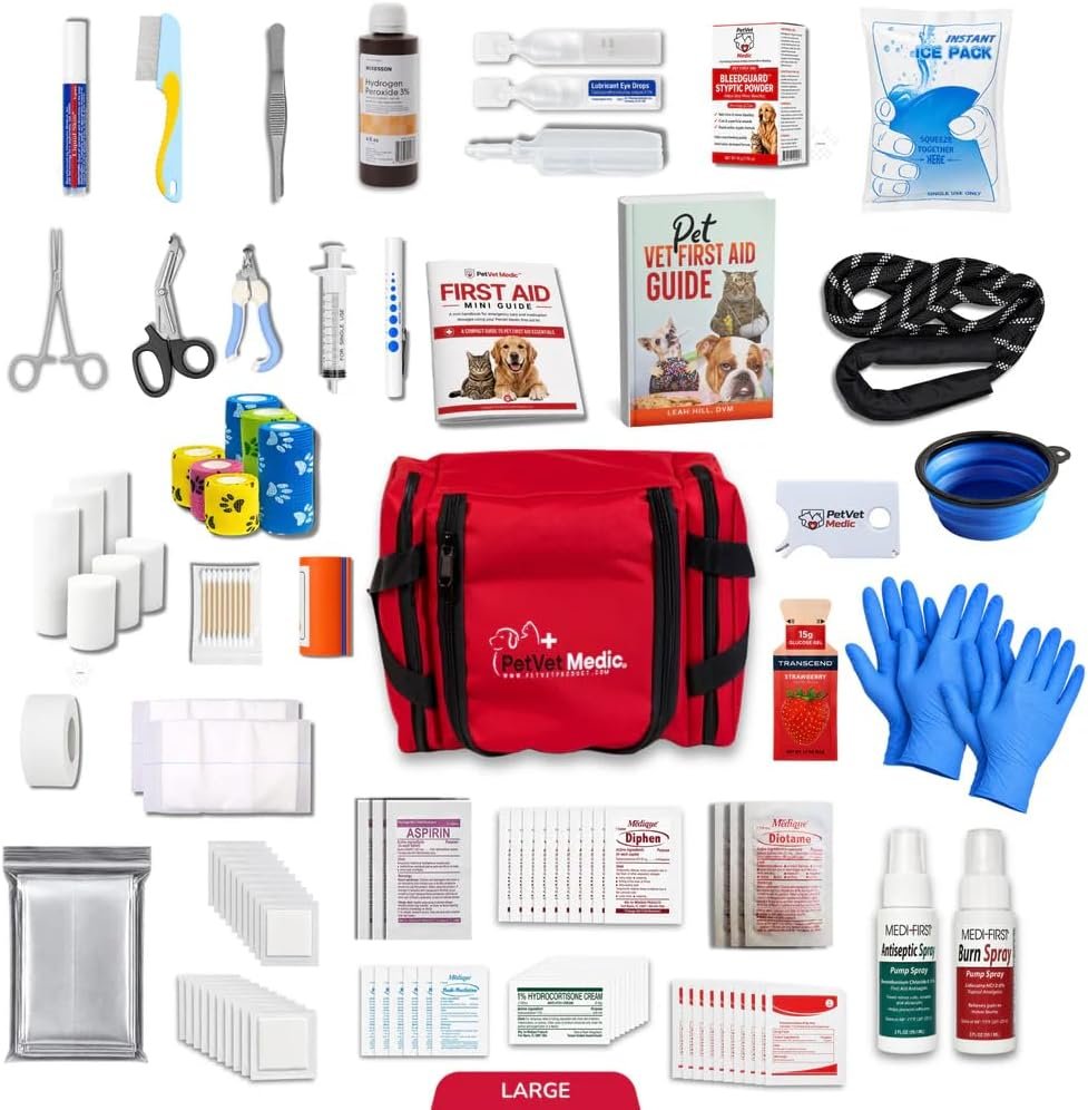 PetVet Medic Cat & Dog First Aid Kit with Thermometer & Bandages (Large) PetVet Medic Cat & Dog First Aid Kit with Thermometer & Bandages (Large)