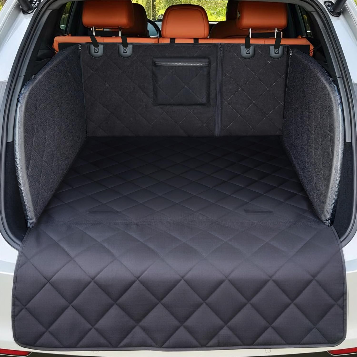 REEVAA SUV Cargo Liner for Dogs, Trunk Cover with Foam Side Walls, XL REEVAA SUV Cargo Liner for Dogs, Trunk Cover with Foam Side Walls, XL