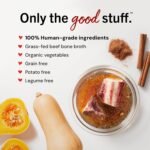 Stella & Chewy's Human-Grade Grass-Fed Beef Bone Broth for Dogs - Joint & Gut Health Liquid Food Topper with Collagen & Turmeric, 16 Fl Oz Resealable Pouch - Image 4