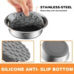 2-in-1 Metal Dog Bowl with Slow Feeder Insert, Stainless Steel Dog Bowls Food Grade 304, Water Food Bowl with Anti-Slip Silicone Base for Small, Medium, Large Breed Dogs - Image 3