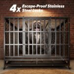 HIWOKK 48 Inch Heavy Duty Indestructible Dog Crate, for High Anxiety Dog - Image 4