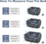 INVENHO Rectangle Washable Orthopedic Dog Bed for Small, Medium and Large Dogs, Soft Calming, Sleeping Puppy Bed Durable Pet Cuddler with Anti-Slip Bottom, S (20"x19"x6") - Image 3