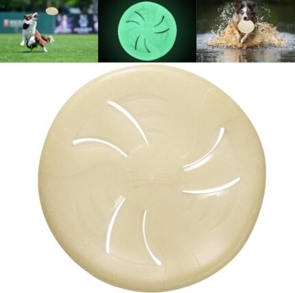 Dog Flying Disc, Flexible TPR Dog Fetch Toy, 9.06 inch, Glow