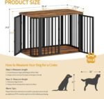 Hzuaneri 39.4 in L Dog Crate Furniture, Wooden Dog Kennel Indoor Dogs Cage - Image 3
