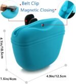 RoyalCare Silicone Dog Treat Pouch-Small Training Bag-Portable Dog Treat Bag for Leash with Magnetic Closure and Waist Clip airtight sealed - 2pieces [US Design Patent] - Image 4