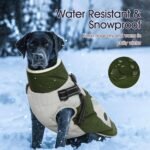 IECOii Dog Coat for Large Dogs - Waterproof Winter Fleece Jacket, XLarge - Image 5