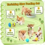 KIPRITII Dog Puzzle Feeder Set with Slow Feeder Bowl & Treat Ball - Image 3