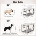 ZOMISIA Collapsible Dog Crate with Bed Mat, 28'' Dog Kennel for Medium Dogs - Image 3