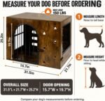 32 Inch Dog Crate Furniture for Small Medium Dogs, Brown - Image 3