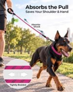 Taglory Rope Dog Leash for Medium Large Dogs, 6 FT Padded Handle, Hotpink - Image 3