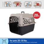 Petmate Vari Dog Kennel, Portable Pet Carrier, Taupe and Black, 28in - Image 6