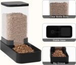 Automatic Cat Feeder and Water Dispenser in Set with Pet Food Bowl,Gravity Dog Waterer and Food Feeder for Small Medium Dog Cat Puppy Kitten Large Capacity(3.3L,Black) - Image 4