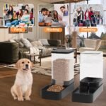 Automatic Cat Feeder and Water Dispenser in Set with Pet Food Bowl,Gravity Dog Waterer and Food Feeder for Small Medium Dog Cat Puppy Kitten Large Capacity(3.3L,Black) - Image 5