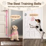 2 Pcs Dog Door Bells Dog Doorbell to go Outside Puppy Train Bell for Dogs to Ring to go Potty Puppy Toilet Training Bell for Door Knob Girl Puppy Essentials Accessories (Pink) - Image 4
