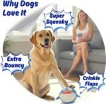 Dog Toy for Aggressive Chewers, Tough Squeaky Chew Ball, Large Breeds Gift - Image 4