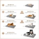 EHEYCIGA XL Memory Foam Dog Crate Bed with Washable Cover, 41x27Inch, Grey - Image 3