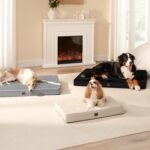 EHEYCIGA XL Memory Foam Dog Crate Bed with Washable Cover, 41x27Inch, Grey - Image 5