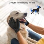 Pet Hair Removal Glove with 255 Silicone Tips for Dogs & Cats, Right Blue - Image 4