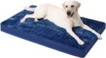 KSIIA Orthopedic Dog Bed for Large Dogs with Waterproof Lining, Blue, 35x22