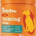 Zesty Paws Calming Chews for Dogs – Dog Calming Supplement – Turkey 90ct