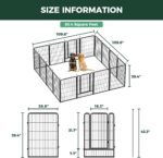 FXW Rollick Dog Playpen, Indoor, Yard & RV Camping, 40" H, 16 Panels - Image 6