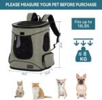 Petsfit Dog and Cat Backpack Carrier, Padded Waist Support, Up to 18 lb - Image 3