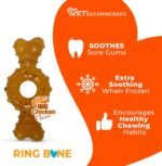 Nylabone Puppy Chew Teething Ring Bone Dog Toy, Chicken Flavor, X-Small - Image 4