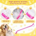 Nuogo 200 Pcs Dog Toothbrush,Dual Headed Long Handle, 8 Colors, Cats Dogs - Image 3