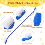 Nuogo 200 Pcs Dog Toothbrush,Dual Headed Long Handle, 8 Colors, Cats Dogs - Image 4