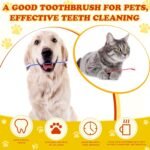 Nuogo 200 Pcs Dog Toothbrush,Dual Headed Long Handle, 8 Colors, Cats Dogs - Image 5
