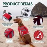 Kuoser Reflective Dog Life Jacket, Dog Life Vest for Swimming Boating - Image 4