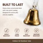 GoldTiger Fixed Metal Dog Doorbell for Potty Training - Heavy Duty Steel Wall Mounted Dog Bell for Door to Ring to Go Outside - Professional Puppy Housebreaking Communication Tool, No Snag (White) - Image 5