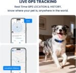 DBDD GPS Dog Tracker with Subscription,Virtual Fence&Health Monitor,IP67,BK - Image 3