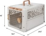 SportPet Designs Collapsible Small Pet Travel Carrier (Tan), Hard-Sided Kennel for Small Dogs, Puppies, Cats, Kittens, Animals up to 25lbs, Washable Home & Outdoor Pet Crate, 24.5"L x 16.5"W x 16"H - Image 4