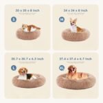 DUMOS 30.7 Inch Large Donut Dog Bed for Indoor Use, Fluffy Faux Fur Plush - Image 4