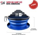 Tuff Pupper SuperBigSlurp Collapsible Dog Bowls, Extra Large Capacity, Portable, Food Safe, Odorless, Non-Toxic Silicone - Image 4